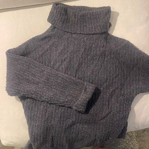 Faherty oversized turtleneck sweater in grey